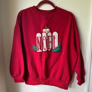 Vintage Nutcracker 90s Noel Christmas sweatshirt large holiday